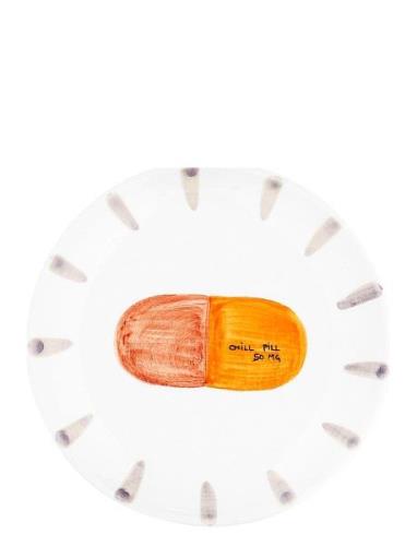 Chill Pill Dessert Plate Anna + Nina Patterned