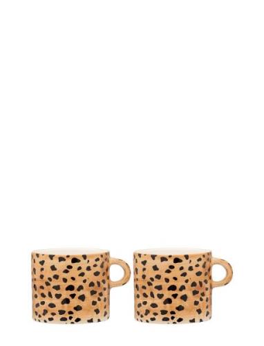 Leopard Mug Set Of 2 Anna + Nina Brown