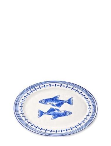 Seafruit Oval Plate Familianna Blue