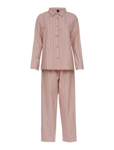 Pilen Yarndyed Flannel Pyjamas Høie Of Scandinavia Pink