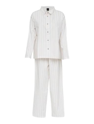 Pilen Yarndyed Flannel Pyjamas Høie Of Scandinavia White