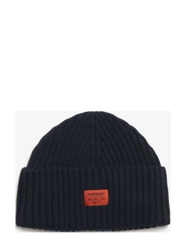 Workwear Knitted Beanie Hat Superdry Navy