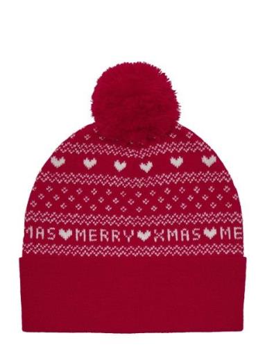 Onlvivienne Xmas Beanie Acc ONLY Red