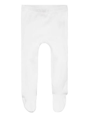 Baby Rib Tights W. Feet Copenhagen Colors White