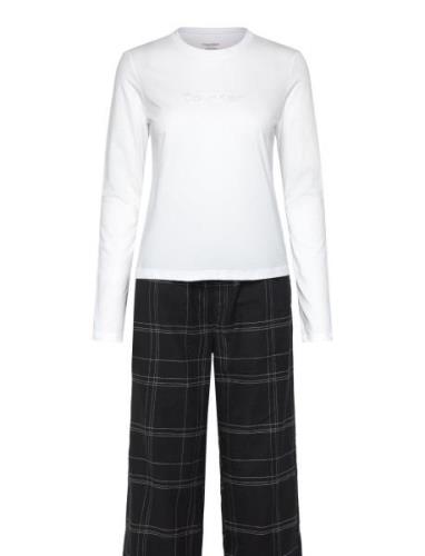 L/S Tee & Pant Sleep Set Calvin Klein White