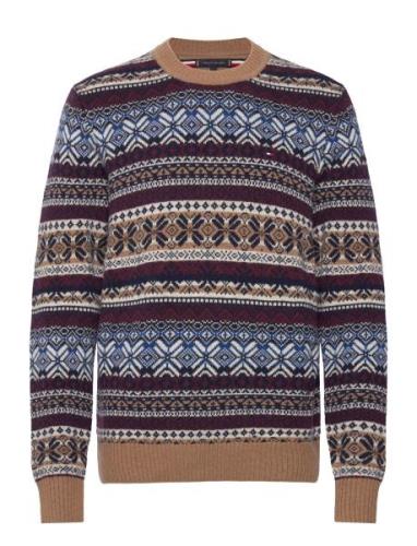 Gifting Wool Blend Fairisle C Nk Tommy Hilfiger Blue