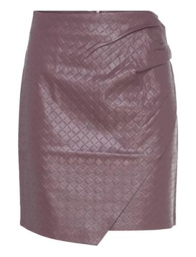 Lawrence Faux Leather Skirt Dante6 Burgundy