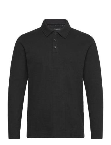 Textured Ls Polo French Connection Black