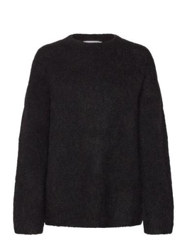 Slfgabella Ls Knit O-Neck Camp Selected Femme Black