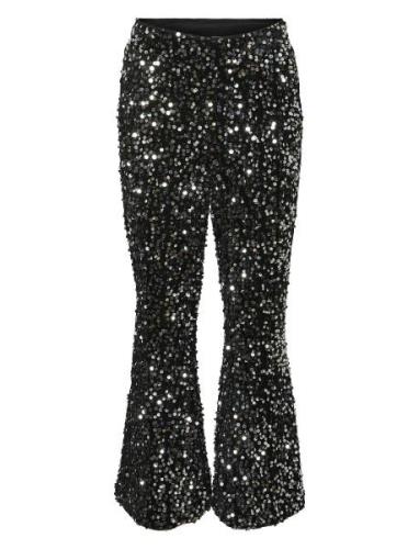 Vmbella Sequins Hw Flared Pant Jrs Girl Vero Moda Girl Black