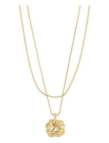 Feel Recycled Necklace 2-In-1 Set Pilgrim Gold