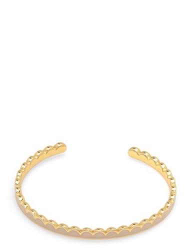 Lace Bangle - Brass Design Letters Gold