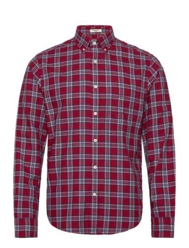 Reg Ut Archive Oxford Check Shirt GANT Burgundy