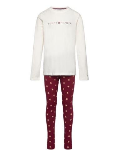 Ls Pj Legging Print Set Tommy Hilfiger White