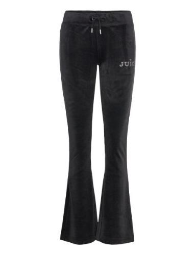 Lisa Regal Velour Straight Leg Track Pant Juicy Couture Black