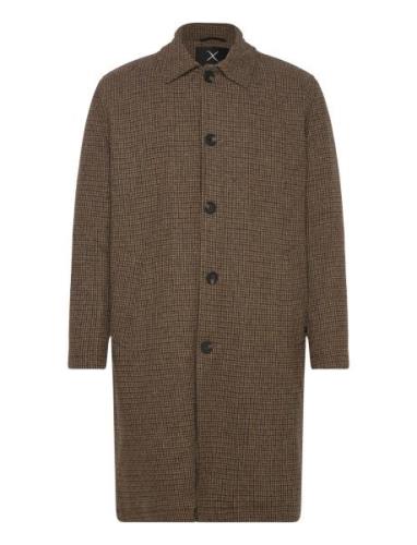 Carlos Check Coat Clean Cut Copenhagen Khaki