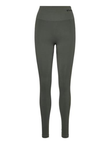 Hmltif Seamless High Waist Tights Hummel Green