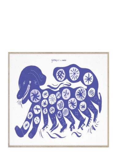 Chinese Dog, Blue - 50X70 MADO Patterned