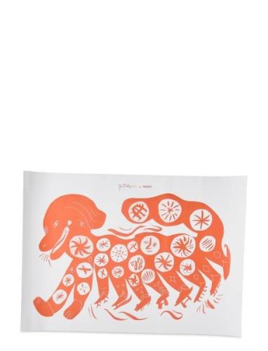 Chinese Dog, Red - 50X70 MADO Orange