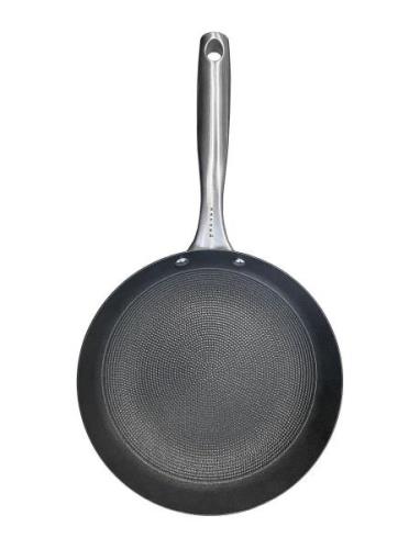 24 Cm Frying Pan In Lightweight Iron With H Ycomp Pattern Satake Black