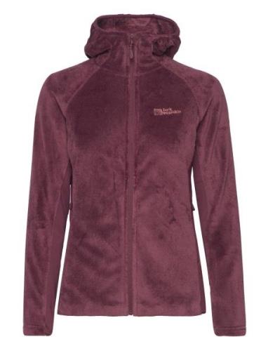 Rotwand Hooded Fz W Jack Wolfskin Burgundy