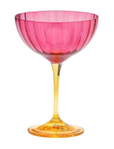 Jazzy Pink Champagne Glass Anna + Nina Pink