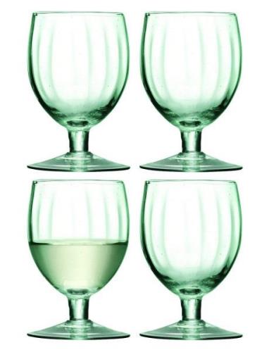 Mia Wine Glass Recycled/Part Optic Set 4 LSA International Green