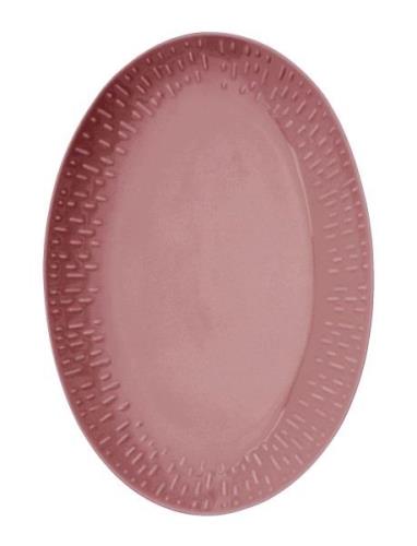 Confetti Oval Dish W/Relief 1 Pcs. Giftbox Aida Burgundy