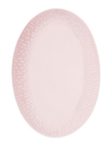 Confetti Oval Dish W/Relief 1 Pcs. Giftbox Aida Pink