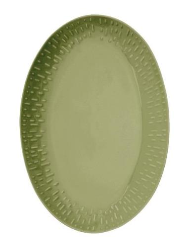 Confetti Oval Dish W/Relief 1 Pcs. Giftbox Aida Green