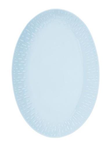 Confetti Oval Dish W/Relief 1 Pcs. Giftbox Aida Blue