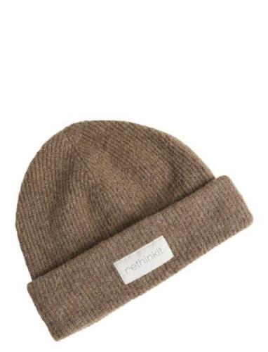 Knitted Wool Beanie Snug Rethinkit Brown