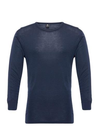 Dovre Wool Long Sleeved T-Shir Dovre Blue