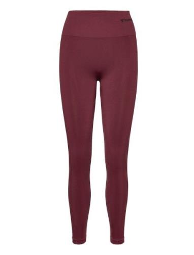 Hmltif Seamless High Waist Tights Hummel Burgundy