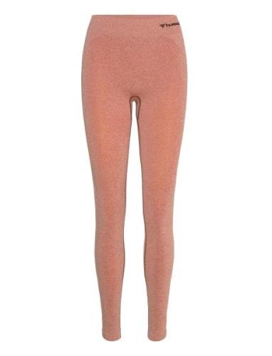 Hmlci Seamless Mid Waist Tights Hummel Pink