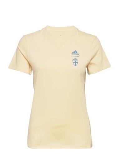 Sweden 21/22 Travel Tee W Adidas Performance Cream