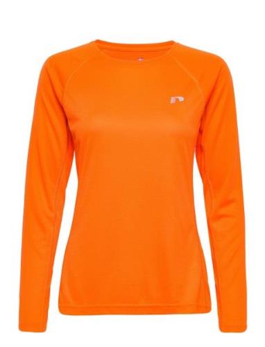 Women Core Running T-Shirt L/S Newline Orange