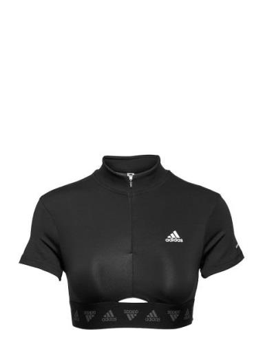 Hyperglam Crop Zip Tee W Adidas Performance Black