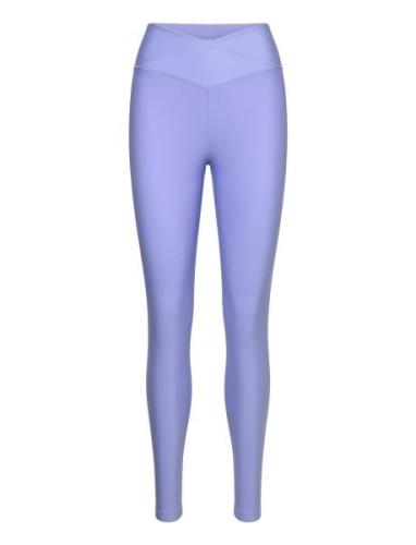 Overlap High Waist Tights Casall Blue