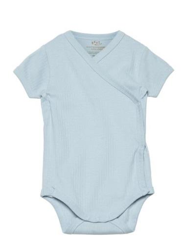 Baby Rib Jersey Body Crossover W. Ss Copenhagen Colors Blue