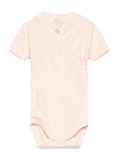 Baby Rib Jersey Body Crossover W. Ss Copenhagen Colors Pink