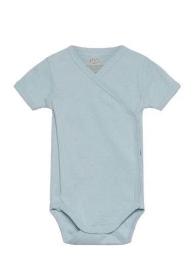 Baby Rib Jersey Body Crossover W. Ss Copenhagen Colors Blue