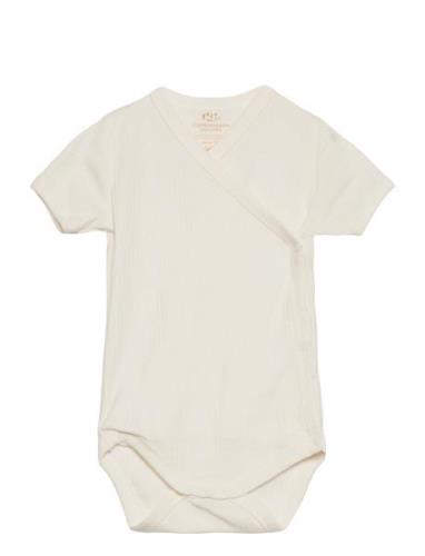 Baby Rib Jersey Body Crossover W. Ss Copenhagen Colors Cream