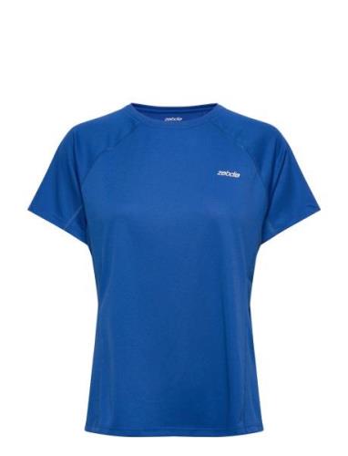 Women Sports T-Shirt With Chest Print ZEBDIA Blue