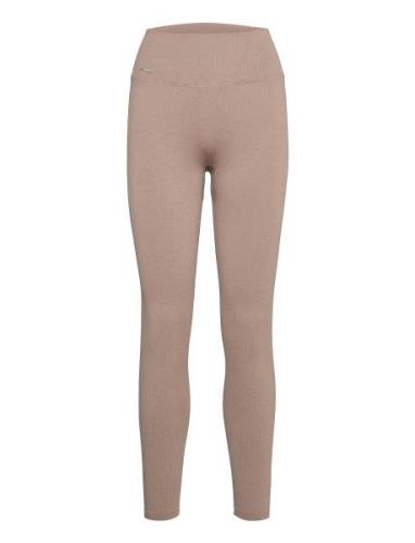 Espresso Ribbed Seamless Tights Aim´n Beige