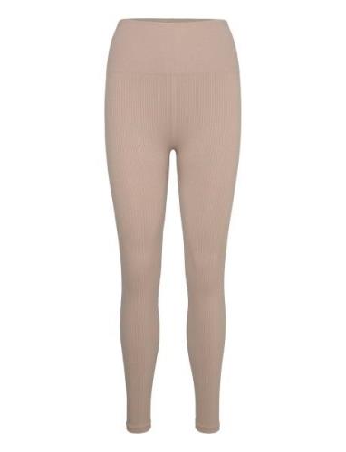 Studio Seamless Rib Tights Björn Borg Brown