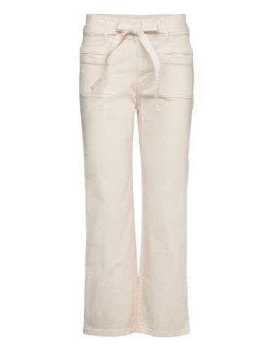 Straight-Leg Jeans With Bow Detail Mango Beige