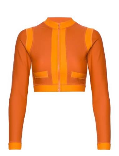 Mirage Coco Ls Crop Top Zipped Rip Curl Orange