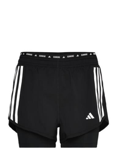 Own The Run 3 Stripes 2In1 Short Adidas Performance Black