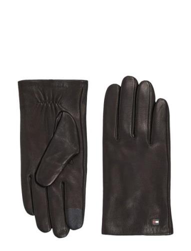 Essential Flag Leather Gloves Tommy Hilfiger Black